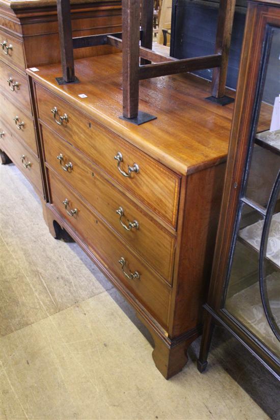 Small inlaid mahogany chest of drawers